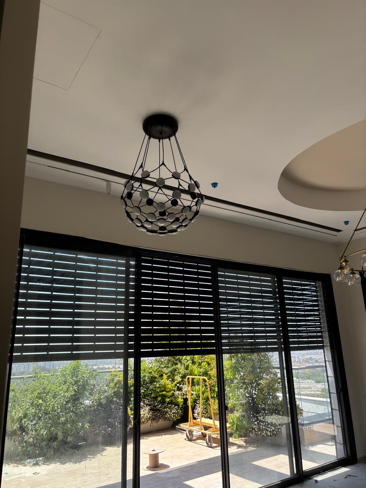 פרויקט תקרת גבס ועמודים לפני ואחרי